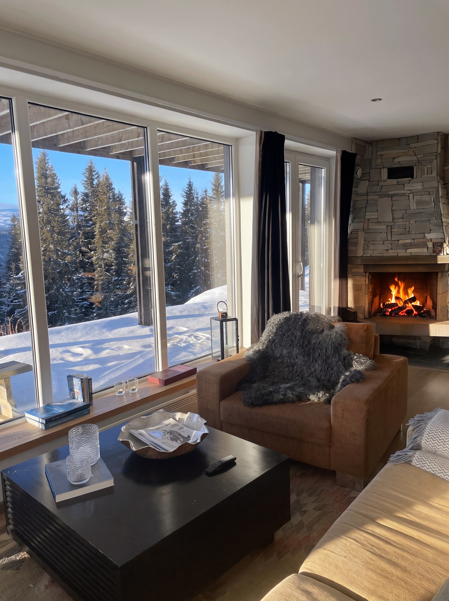 Falken Mountain Lodge — Vardagsrum, Björnen, Åre, Sweden